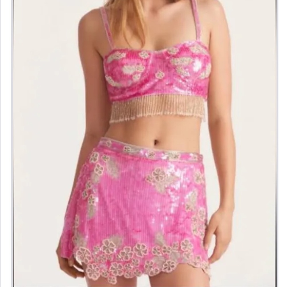 Love shack fancy matching skirt set